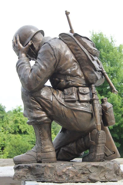 Fallen Soldier War Memorial Life-Size Sculpture - Image 6