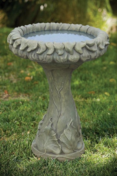 Fancy Sunflower Bird Bath 26.25" High