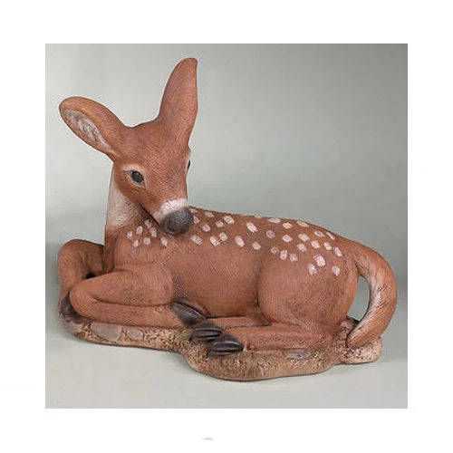 Resting Fawb Deer Sculpture – Cast Stone Garden Statue