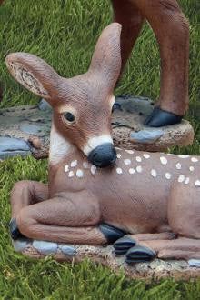 Resting Fawb Deer Sculpture – Cast Stone Garden Statue - Image 2