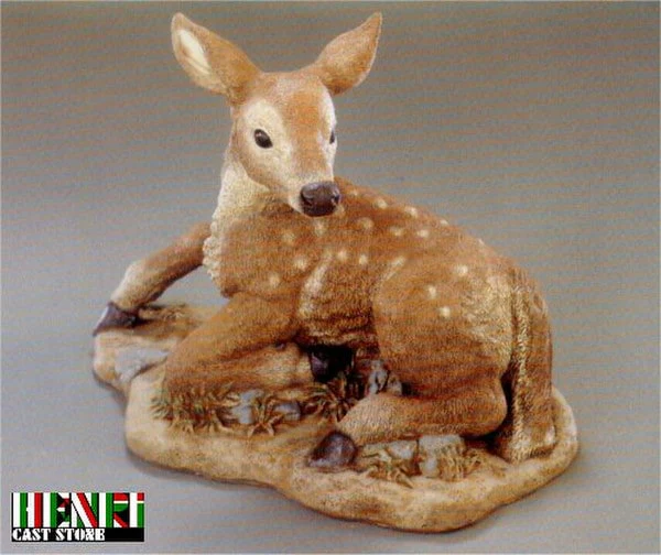 Fawn Rising On One Leg Deer Garden Sculpture