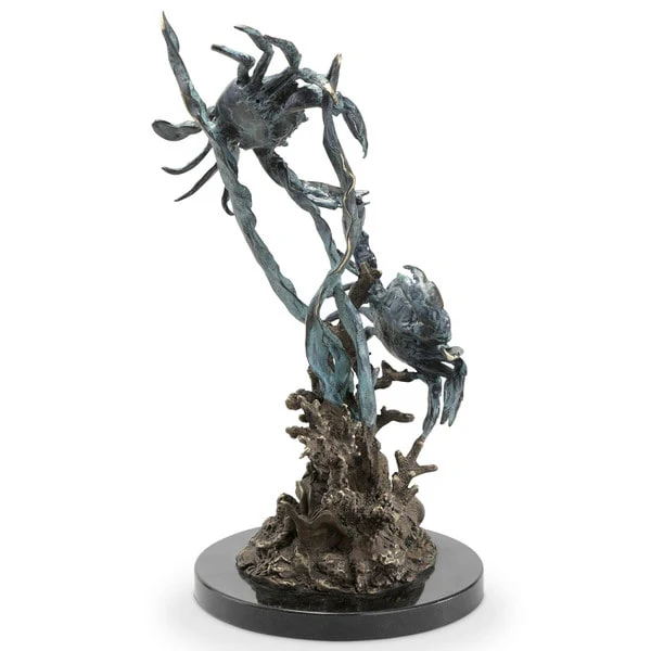 Fighting Blue Point Crabs Sculpture - Image 3