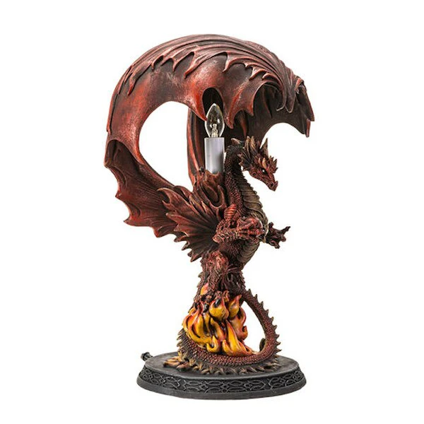 Fire-Breathing Dragon Sculpture Lamp - Image 4