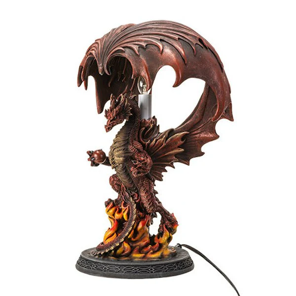 Fire-Breathing Dragon Sculpture Lamp - Image 5