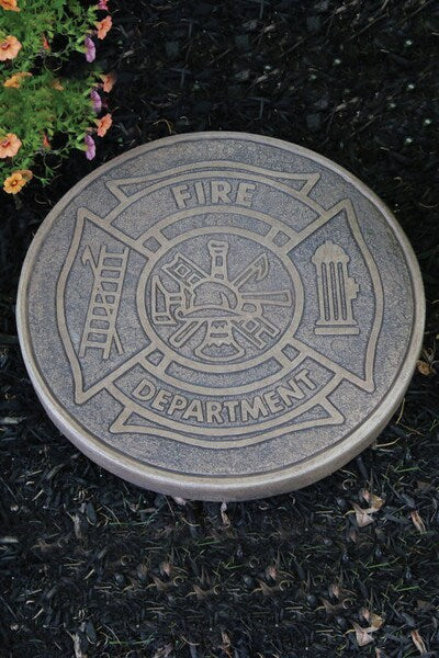 Fire Department Stepping Stone Statue