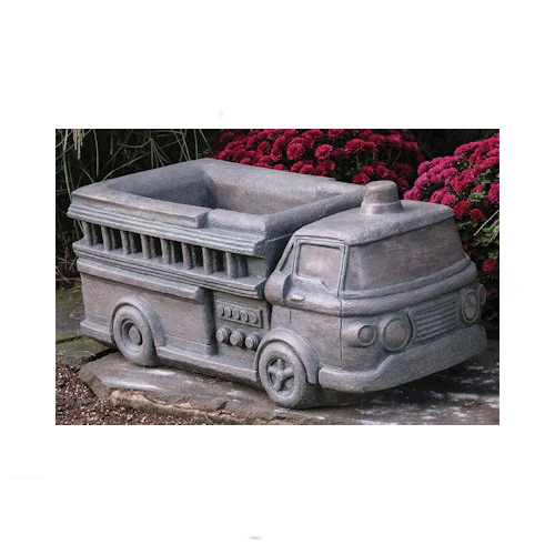 Fire Truck Garden Planter Cement - Image 2