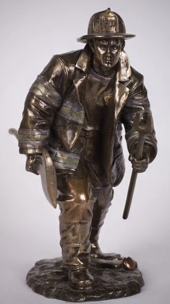 Fireman Fighting Fire Sculpture - Image 2