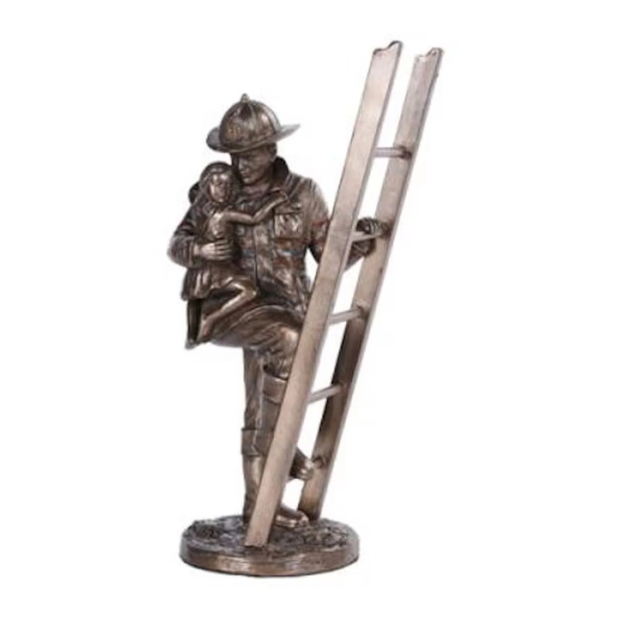 Fireman Rescuing Child Statue - Image 2