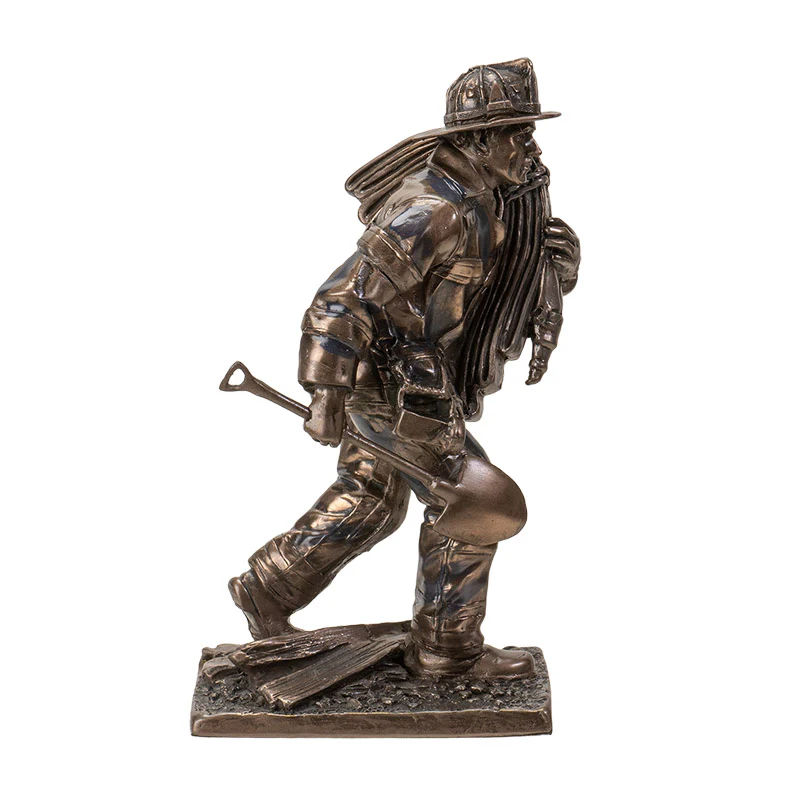 Fireman Responding to Call Statue Firefighter - Image 2