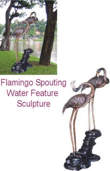 Flamingo Spouting Water Feature Fountain - Image 3