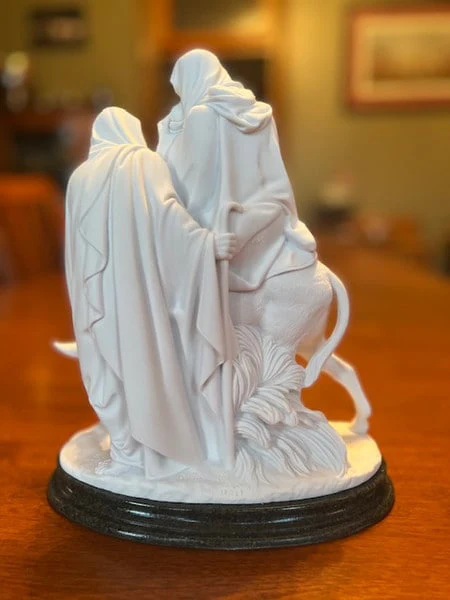Flight Into Egypt Marble Statue - Image 4