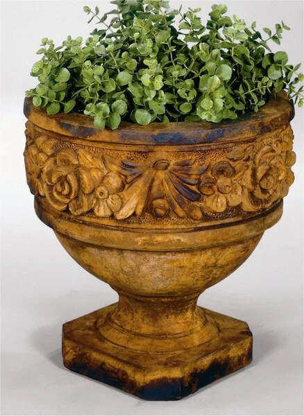 Flower Planter Small Cast Stone 13" High