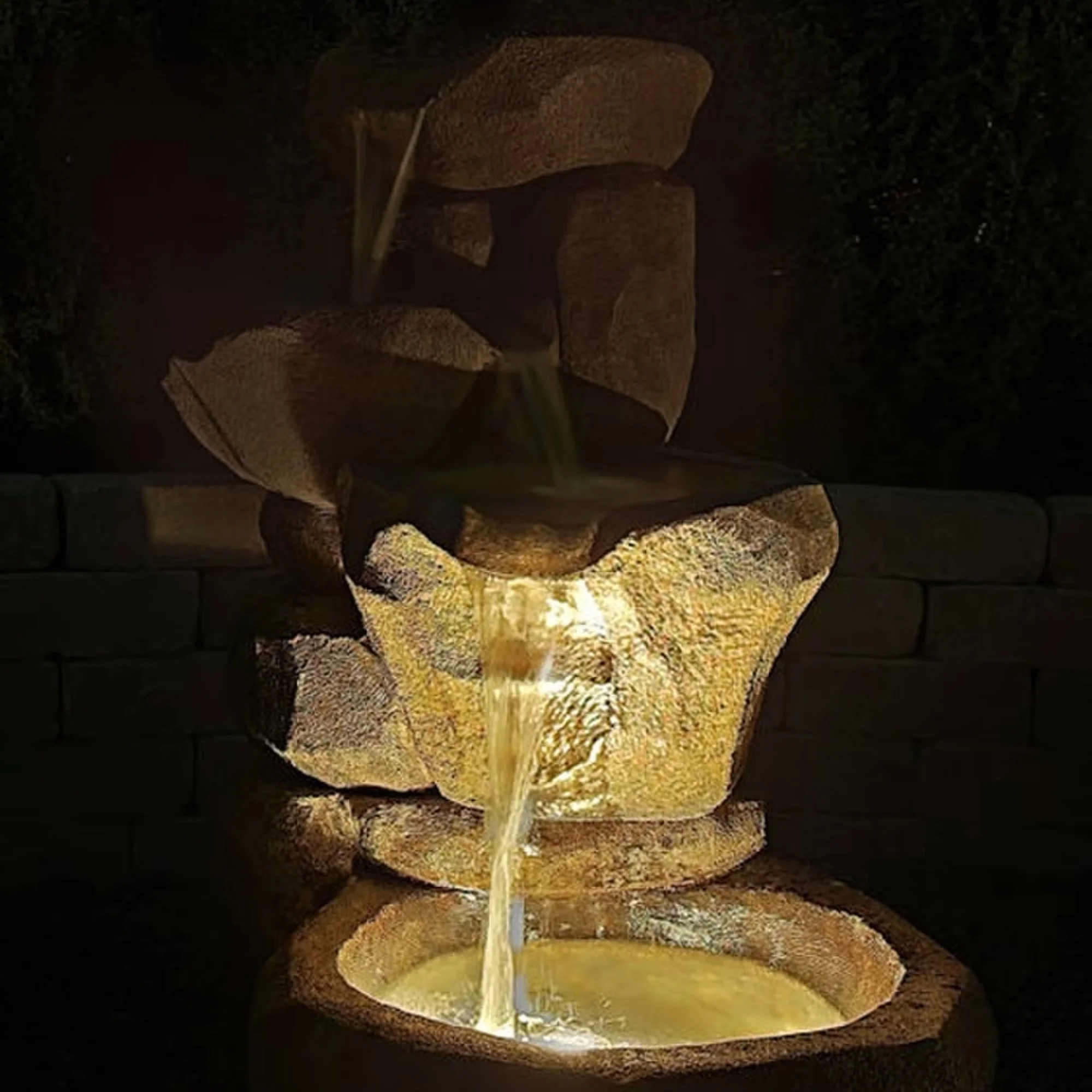 Flowing Canyon Fountain Cast Stone - Image 6