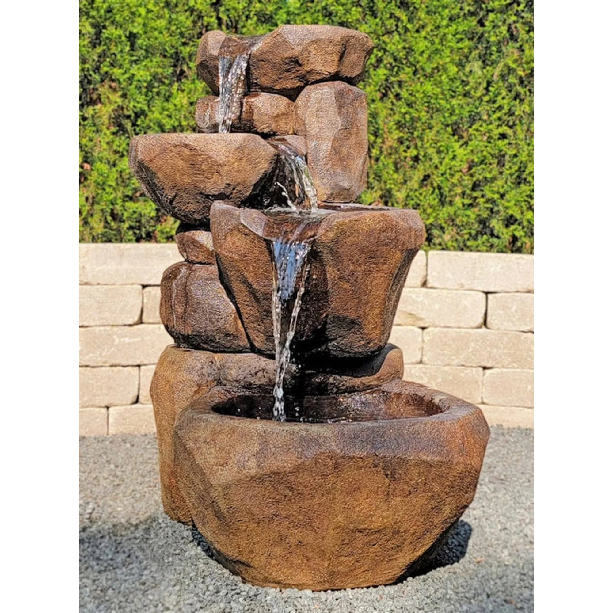 Flowing Canyon Fountain Cast Stone - Image 8