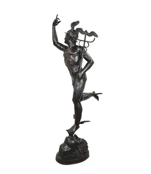 Flying Mercury Bronze Garden Statue Replica - Image 2