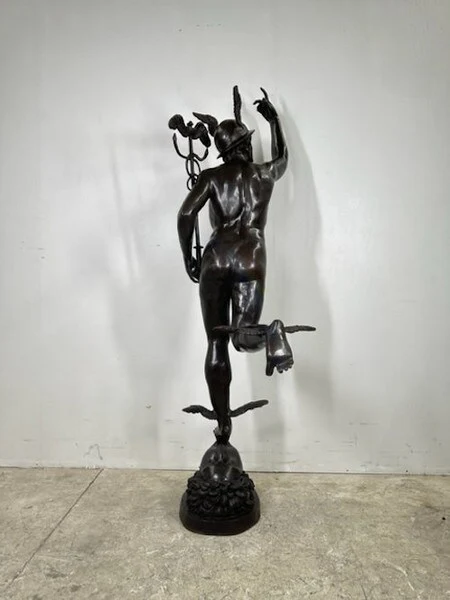 Flying Mercury Bronze Garden Statue Replica - Image 6