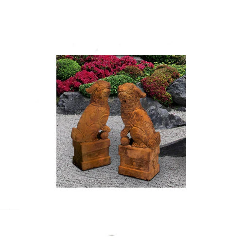 Foo Dog Set Facing Right & Left Large Garden Statues - Image 2