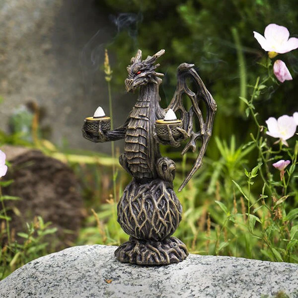 Forest Guardian Dragon Candleholder Celtic - Image 6