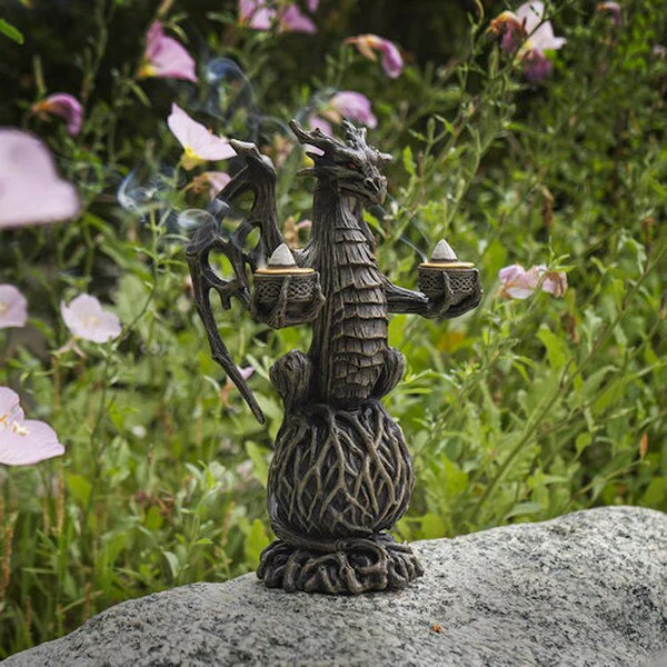 Forest Guardian Dragon Candleholder Celtic - Image 7