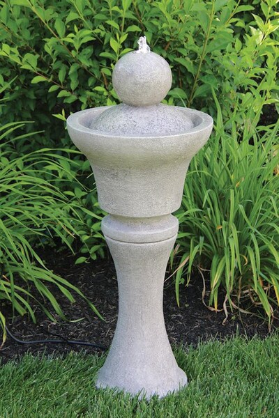 Fountain Garden Sphere Cement Lighted 37" Tall - Image 2