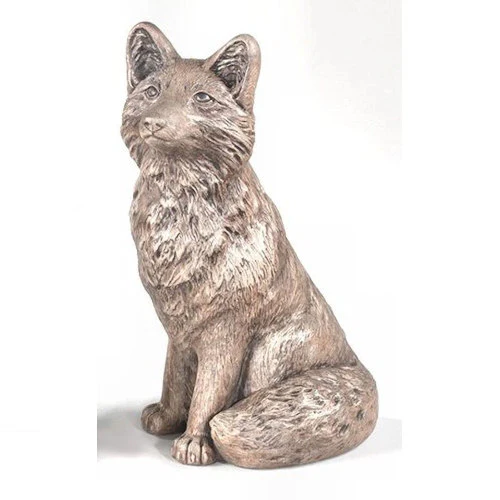 Fox Sculpture Garden Statue Cement 20.5" High - Image 2