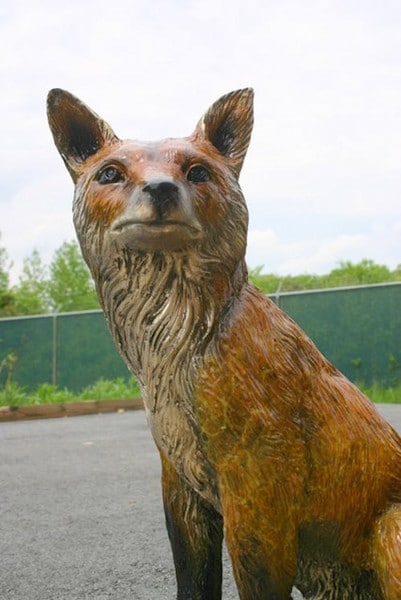 Fox Pair Bronze Sculptures - Image 6