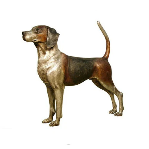 Foxhound Pointer Dog Bronze Sculpture - Image 2