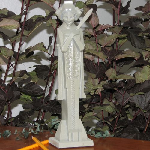 Frank Lloyd Wright Garden Sprite with Baton Desk Sculpture 12" High