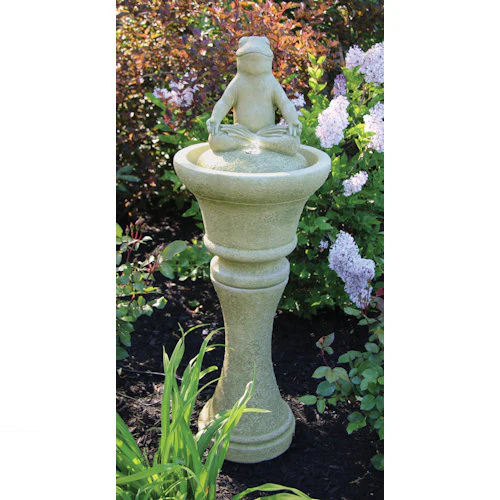 Frog Meditation Fountain with Light - Image 3
