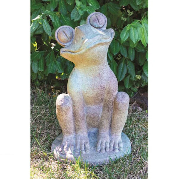 Frog with Googly Eyes Garden Statue