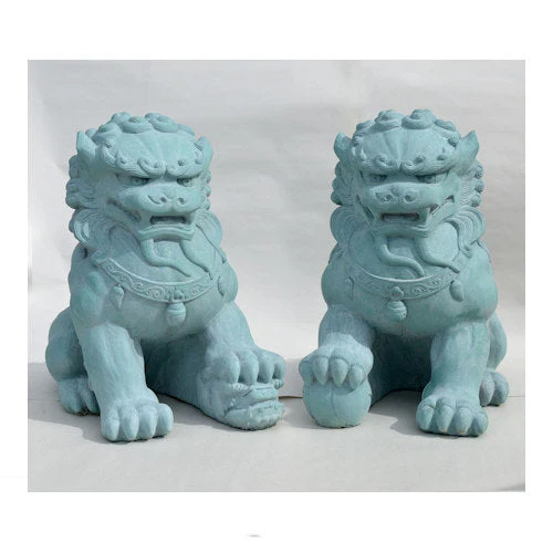 Fu Dogs (Foo Dogs) Cast Stone Garden Statues