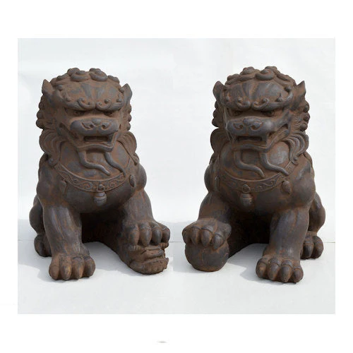 Fu Dogs (Foo Dogs) Cast Stone Garden Statues - Image 5