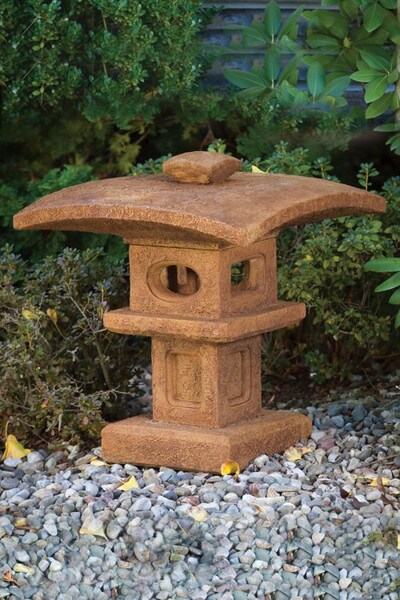 Fusion Pagoda Cement Lantern Sculpture 23" High