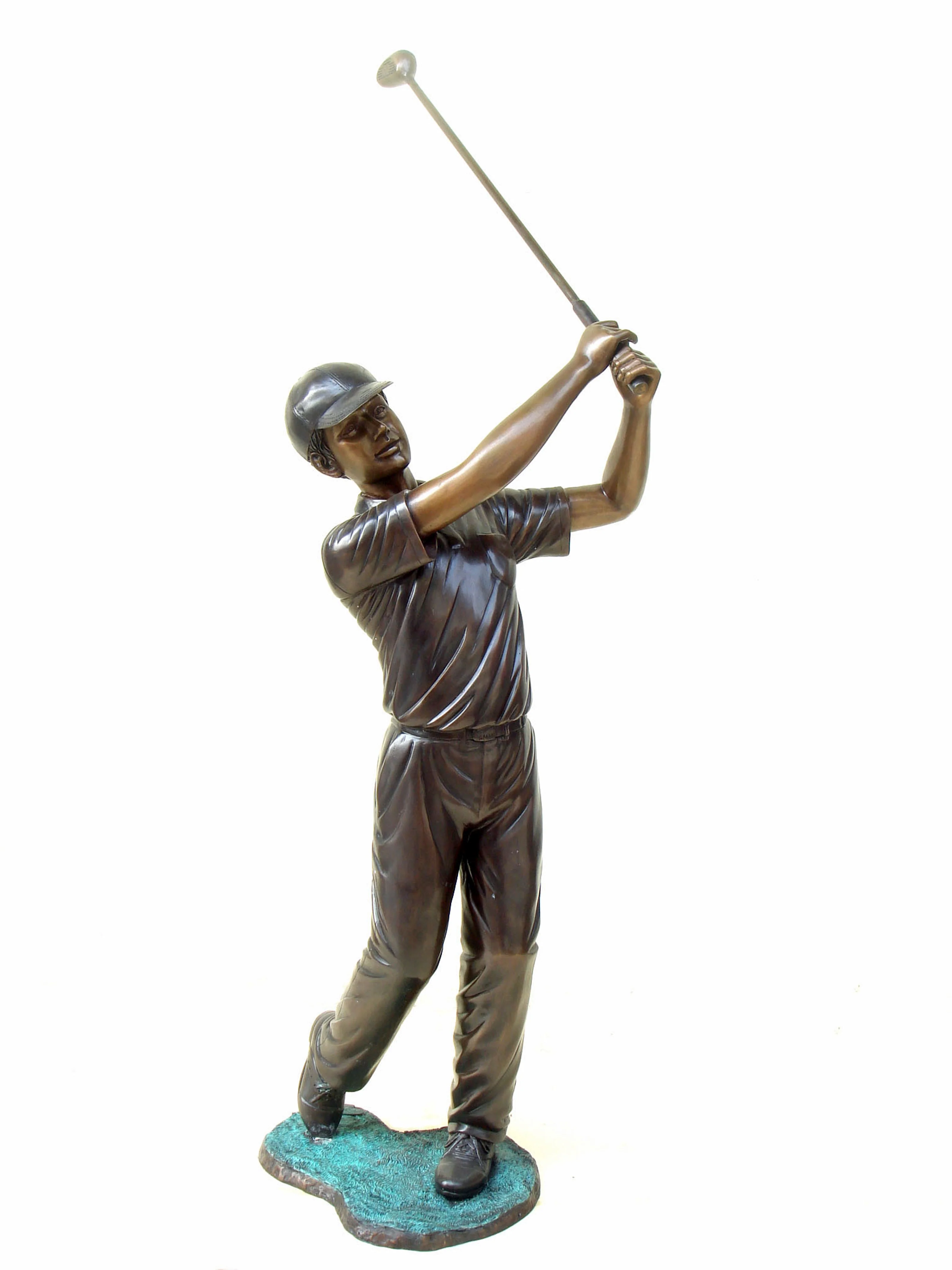 Future Champion Boy Golfer Bronze Statue 56" High