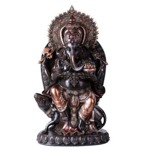 Ganesha on Mouse Large Statue 35" High