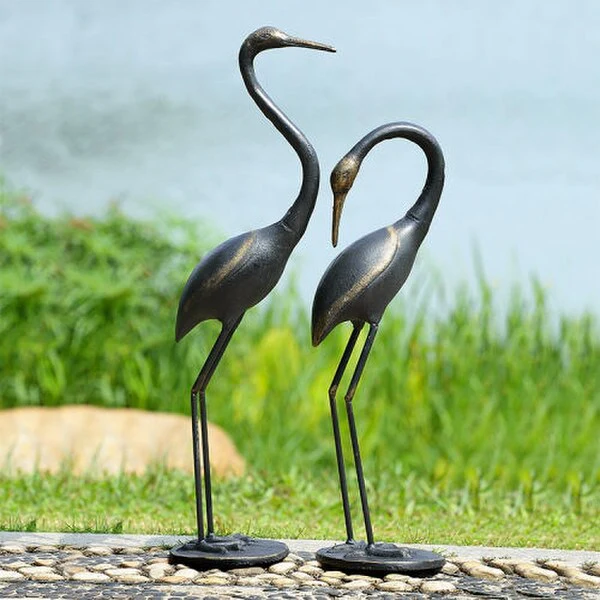 Garden Cranes Set of Two Watchful Waders