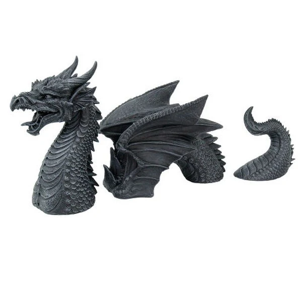 Garden Dragon Three Piece Sculpture