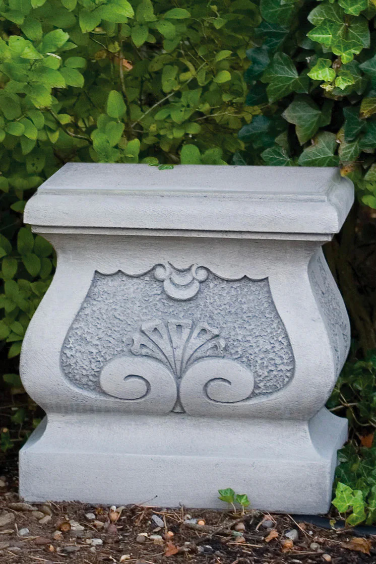 Garden Estate Fancy Square Pedestal 20" High - Image 2