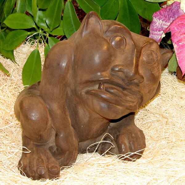 Garden Gargoyle Fangs Mouth Statue Stone - Image 2