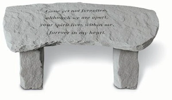 Garden Memorial Bench - Gone But Not Yet Forgotten
