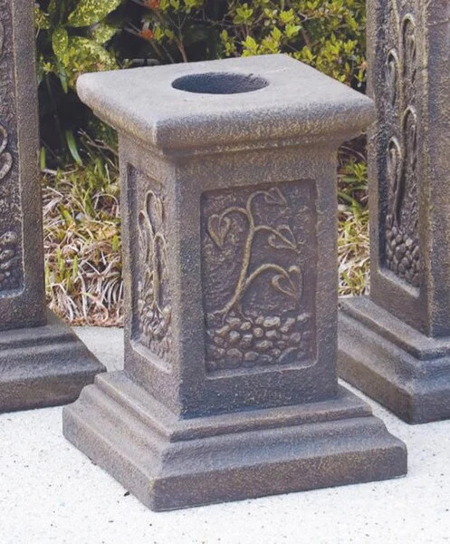 Garden Pedestal 18.25" High Cast Stone