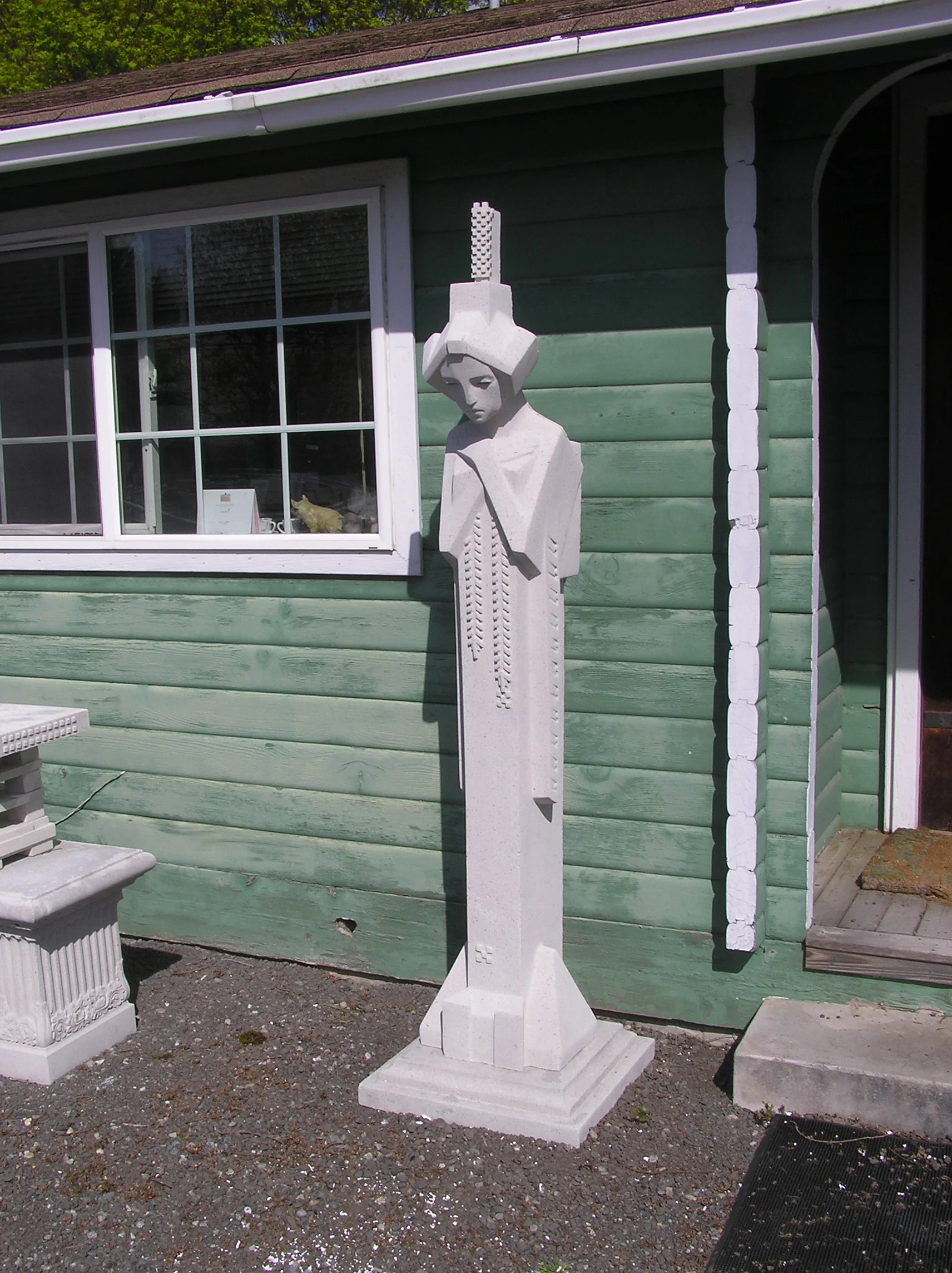Garden Sprite With Comb Estate Statue by Frank Lloyd Wright 73"H
