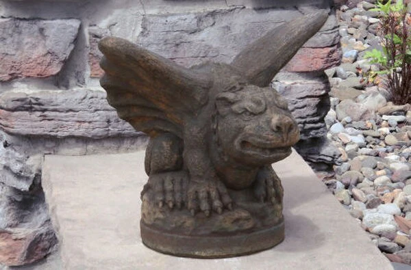 Gargoyle Bat Cast Stone Sculpture - Image 3