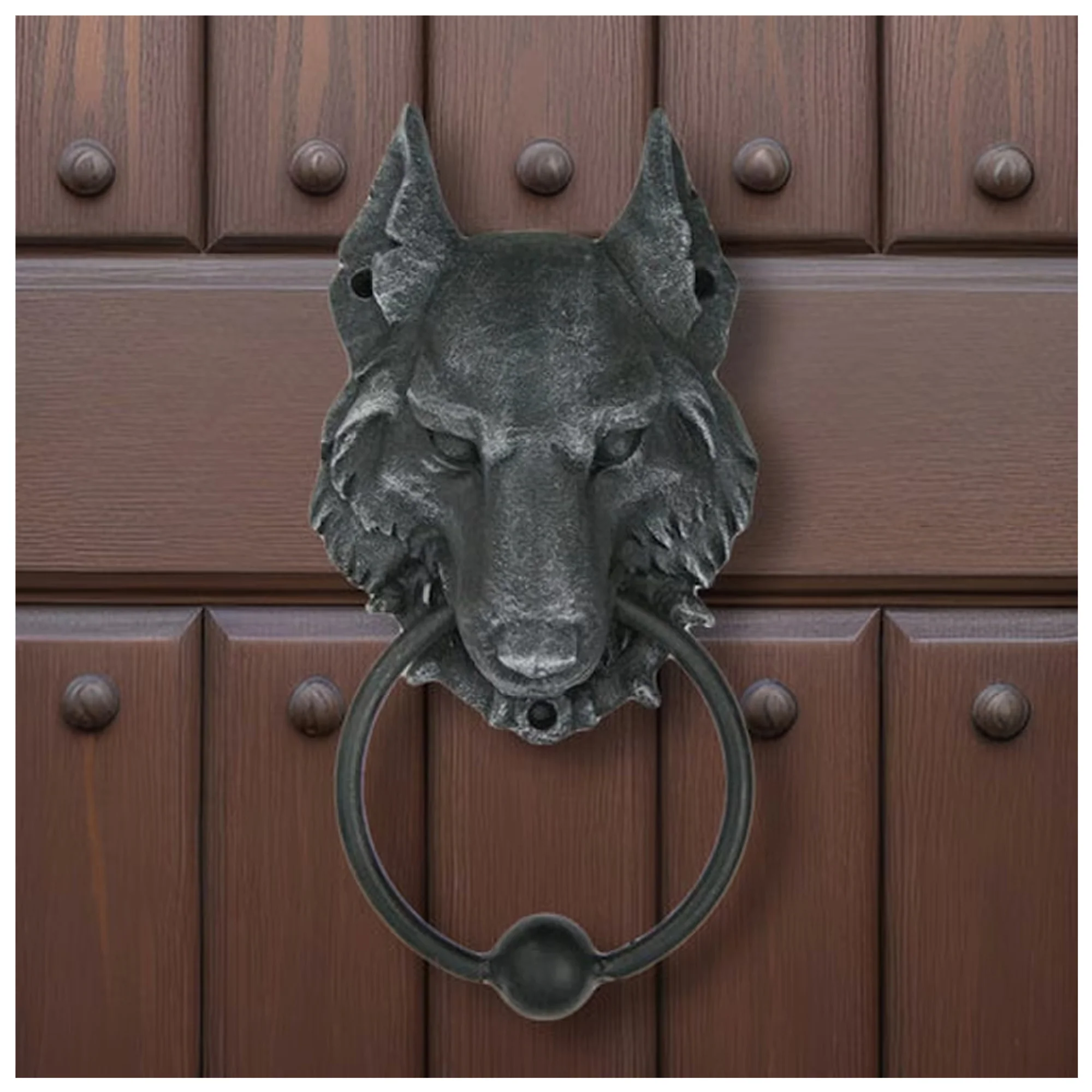 Gargoyle Wolf Door Knocker Sculpture - Image 4