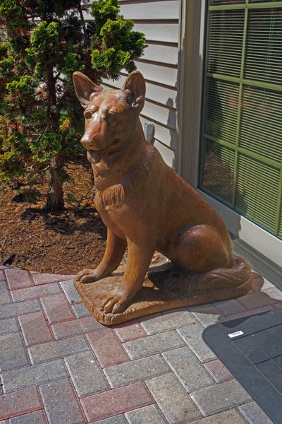 German Shepherd Garden Cement Dog Statue