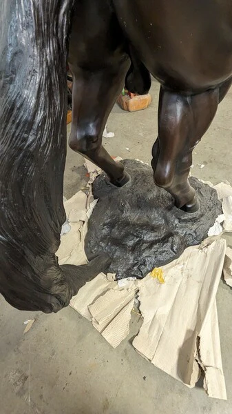 Giant Bronze Rearing Horse Sculpture - Image 7