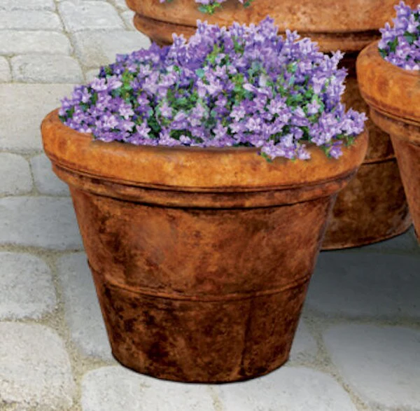 Giant Palm Cement Pot 28" High