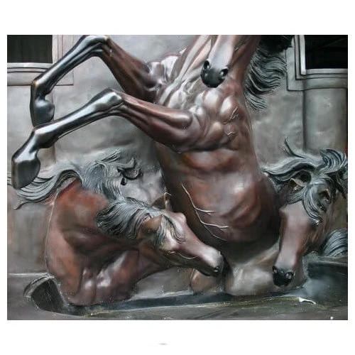 Three Horse Wall Fountain Medium Garden Sculpture - Image 10