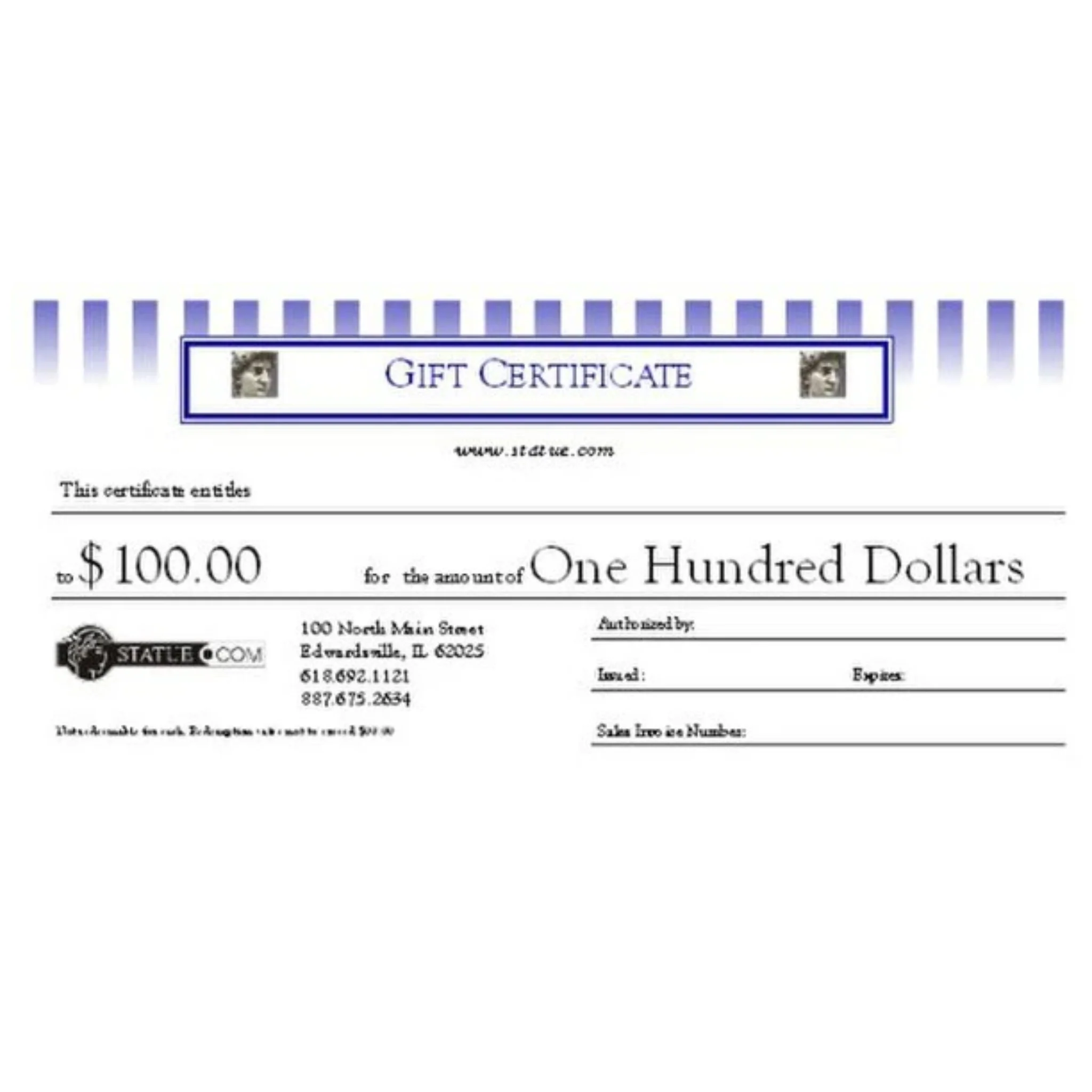 Gift Certificate, $100.00