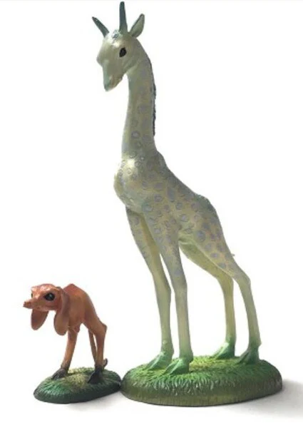 Giraffe and Two legged Dog Earthly Delights Bosch Statue
